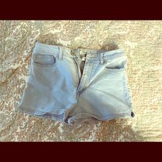 Jean Shorts Forever 21 High-waisted Blue Jean Shorts, Forever 21 High-waist Jean Shorts With Built-in Shorts, Forever 21 Blue Jean Shorts, Light Wash High-waisted Shorts For Day Out, Forever 21 Blue High-waisted Shorts, Forever 21 Light Wash High Rise Bottoms, Forever 21 High Rise Light Wash Bottoms, Trendy Light Wash Bottoms From Forever 21, Forever 21 Light Wash Summer Bottoms