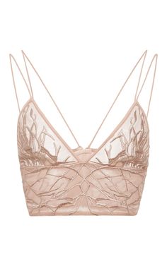 This **Jonathan Simkhai** bra top features a sweetheart neckline, thin double straps and branch embroidery throughout. Branch Embroidery, White Bralette Top, White Bra Top, Lingerie Nude, Embroidered Bra, Lingerie Bras, Crop Bra, Nude Bra