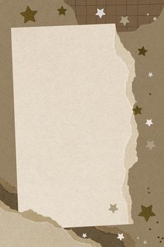 a torn piece of paper with stars on it