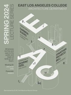 the poster for spring 2012 east los angeles college architecture department