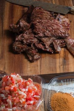 the steak is prepared and ready to be cooked in the oven, along with other ingredients