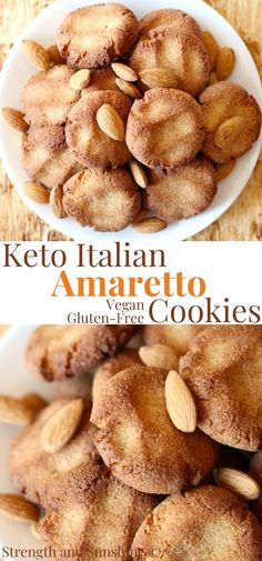 grain-free italian amaretto cookies Amaretto Cookies, Cookies With Almond Flour, Low Carb Christmas Cookies, Easy Christmas Cookies, Keto Italian, Italian Almond Cookies, Italian Cookie, Almond Flour Cookies