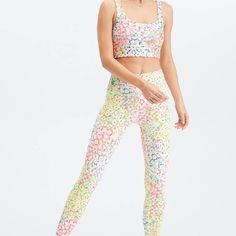 Super Cute Print! So Fun And Sweet For Spring!!! Spring Athleisure Activewear For Pilates, Multicolor Athleisure Activewear For Loungewear, Sporty Multicolor Activewear For Loungewear, Spring Athleisure Leggings For Exercise, Multicolor Activewear With Medium Support For Workout, Spring Athleisure Sports Bra For Pilates, Multicolor Sports Bra For Spring Workout, Spring Multicolor Sports Bra For Workout, Spring Workout Multicolor Sports Bra