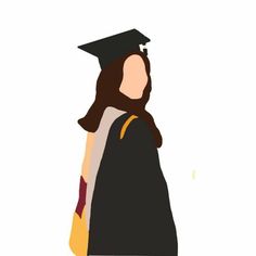 a person wearing a graduation cap and gown with a tassel on their head, standing in front of a white background