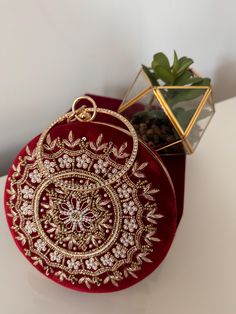 Round clutch bangle bag, Indian Embroidered Handbag, Mothers Day Gift, Return Gift, Birthday Gift, Bridesmaid Gift Gold Embroidered Pouch For Gift, Gold Embroidered Pouch As Gift, Gold Embroidered Bags For Gifts, Gold Embroidered Pouch As A Gift, Gold Bag With Gold Embroidery For Gift, Gold Bag With Gold Embroidery As A Gift, Gold Embroidered Shoulder Bag For Gift, Gold Embroidered Shoulder Bag Gift, Gold Embroidered Clutch For Gift