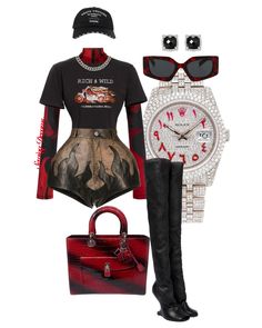 Rolex Necklace, Dior Boots, Cute Birthday Outfits, High Fashion Outfits, Birthday Outfits, Fashionista Clothes, Streetwear Fashion Women