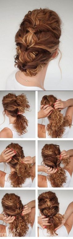 Night Hairstyles - Peinados de noche Night Hairstyles, Cabello Hair, Curly Updo, Curly Hair Updo, Penteado Cabelo Curto, Long Curly Hair, Long Curly