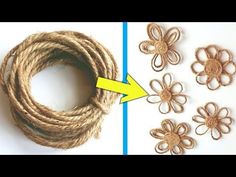 how to make crochet flowers out of twine