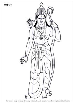 the avatar of lord rama is depicted in this coloring page