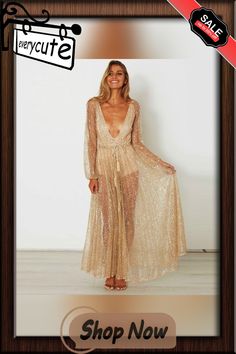 Gitter Sequins Deep Plunge Tie Waist Long Sleeve Sheer Mesh Dress Glamorous V-neck Maxi Dress For Beach, Sheer V-neck Maxi Dress For Party, Long Sleeve Beachwear Dress For Party, Glamorous Sheer Maxi Dress For Summer, V-neck Maxi Dress Beachwear For Party, Glamorous Long Sleeve Maxi Dress For Summer, Summer Party Maxi Dress With Open Front, Open Front Maxi Dress For Summer Party, Spring Party Maxi Dress With Open Front