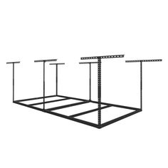 three metal racks with one standing on the other