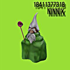 an image of a green gnome with a spoon in his hand and the words'nn