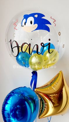 some balloons that are next to each other