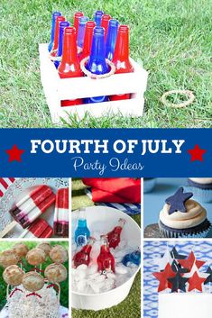 fourth of july party ideas with red, white and blue decorations