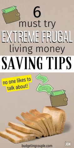 Money Saving Tips for Frugal Living (Cheap Living Ideas for Saving Money) Ways To Budget, Money Saving Challenges, Extreme Frugality, Tips For Saving Money, Money Savvy, Saving Challenges, Money Habits, Enjoying Life