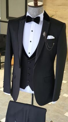 Best Wedding Suits For Men, Vest Tuxedo, Black Tuxedo Suit, Black Suit Vest, Best Wedding Suits, Grey Tuxedo