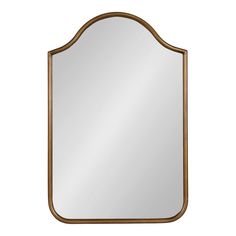 a gold framed mirror on a white background