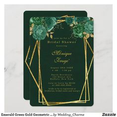 a green and gold wedding shower with roses