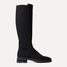 Onyx Black Lug Sole Tall Boots