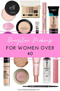 THE BEST DRUGSTORE MAKEUP PRODUCTS FOR WOMEN 40+ | I am sharing the best drugstore makeup products for women over 40, and a quick  easy makeup tutorial, perfect for Zoom calls from your home office. #homeoffice #drugstoremakeup #makeupover40 Best Makeup Products Over 40, Beginner Makeup Over 40, Best Makeup Routine For Over 40, Best Inexpensive Makeup, Makeup To Get At Sephora, Simple Drugstore Makeup Routine, Best Maybelline Products, The Best Drugstore Makeup, Best Drugstore Foundation For Women Over 50