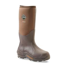 For a day of work or hunting in all sorts of ground conditions, Muck wetland premium field rubber boots from Farm and Home Supply will keep you fresh on your feet. The outer sole of these Muck wetland boots is self-cleaning and wraps around the entire perimeter for the best protection from external moisture. The stretch-fit topline binding fits snugly at the calf for warmth and rolls down for when the weather warms up a bit. They are lightweight, flexible and have added toe protection with a wrap-up toe bumper.More Nut And Bolt Storage, Womens Work Boots, Best Boats, Boat Accessories, Rubber Boots, Fishing Bait, Fishing Gear, J Brand, Work Boots