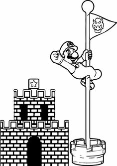 Mario Und Luigi, Castle Coloring Page, Mario Y Luigi, Super Mario And Luigi, Coloring Page Ideas