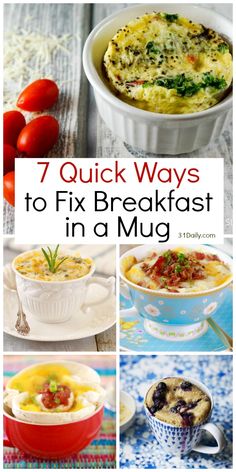 seven quick ways to fix breakfast in a mug