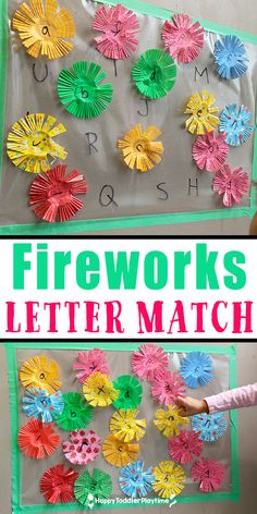 this is an image of fireworks letter match