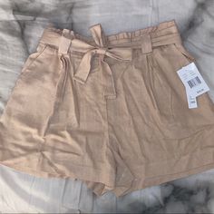 Nwt! Joe B Women’s High-Rise Paper Bag Shorts Features An Elastic Waistband With A Tie For A Comfortable Fit! Willing To Negotiate Price, Please Message Me! Beige Paperbag Waist Bottoms With Elastic Band, Khaki Paperbag Waist Bottoms For Day Out, Beige Paperbag Waist Bottoms With Elastic Waistband, Trendy Beige Paperbag Waist Bottoms, Casual Beige Shorts With Belt Loops, Beige High-waisted Shorts With Elastic Waistband, Summer Bottoms With Belt Loops And Paperbag Waist, Summer Bottoms With Paperbag Waist, Trendy Beige Paperbag Waist Shorts