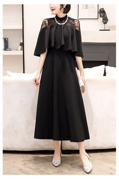 Shop tea length semi party dress turtle neck with sleeves online. Sheprom offers formal, party, casual & more style dresses to fit your special occasions. Dress Wedding Guest, Date Dresses, Mother Of The Bride Dress, Turtle Neck Dress, Formal Party, Style Dresses, Tea Length, Dress Wedding, Mother Of The Bride Dresses