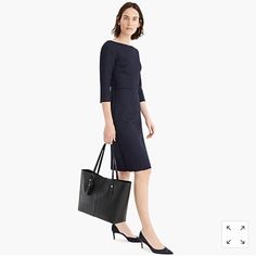 Beautiful, Simple, And Classic Boatneck Sheath Dress In Matelasse’. Brand New Never Even Tried On. Black Career Dresses, Black Business Dress, Wedding Attire For Women, Black Work Dresses, Office Attire Women, Business Dress Women, Work Dresses For Women, Womens Shift Dresses, Business Dress