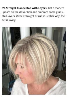 Layered Bobs, Classic Bob, Blonde Bobs, Trendy Shorts, Cool Hairstyles, Hair Cuts, Blonde, Hair, How To Wear