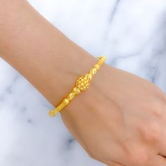 Accented Oval Bangle 22k Gold Bracelet Oval Bangle, Beaded Bangles Bracelets, Bead Bangles, Yellow Gold Bracelet, Spring Hinge