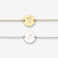 Birth Month Flower Bracelet, Personalized Custom Jewelry, Mom Children Birthday Gift, Dainty jewelry