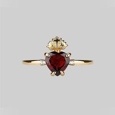 New Beautiful 14k Gold Plated Stainless Steel Scarlet Zirconia Sacred Heart Ring Gold Tone 14k Gold Heart Cut Jewelry With Center Stone, Red 14k Gold Heart Cut Jewelry, Gold Heart-shaped 14k Gold Ruby Ring, 14k Gold Heart Cut Red Jewelry, Gold Heart-shaped Ruby Ring In 14k Gold, Heart-shaped Ruby Ring In 14k Gold, 14k Gold Heart-shaped Ruby Ring, Elegant Red Heart Ring In 14k Gold, 14k Gold Jewelry With Center Stone For Valentine's Day