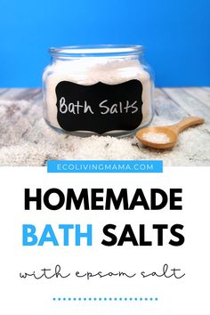 Homemade bath salts are perfect for a relaxing, spa-like bath from the comfort of your own home. These are so simple to make and make a great DIY gift too!diy #beauty #skincare #naturalliving #diysalt