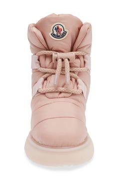 The label's signature mountaineering warmth is highlighted through the channel-quilted upper of this drawstring-shut snow boot detailed with a logo-patched tongue. Drawstring closure Textile upper and lining/rubber sole Imported Designer Shoes Misty Rose, Snow Boot, Snow Boots Women, Mountaineering, Snow Boots, Designer Shoes, Rubber Sole, Nordstrom, Luxury Fashion