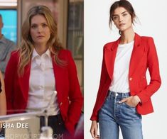 Sutton Brady, Meghann Fahy, Uk Street Style, The Bold Type, Bold Type, Single Button Blazer, Fabulous Clothes, Red Blazer, Fashion Tv