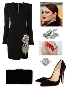 "2017 Grammy Awards After Party" by belinha-figueiredo ❤ liked on Polyvore featuring Balmain, Christian Louboutin, John Lewis, Alexis Bittar and Mark Broumand Outfit Gala, Theatre Outfit, Cute Office Outfits, Gown Suit, Mark Broumand, After Party, Grammy Awards