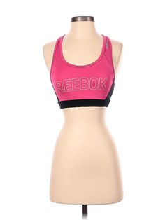 Reebok Sports Bra Size: Small Activewear - used. 92% POLYESTER, 8% SPANDEX | Reebok Sports Bra: Pink Activewear - Size Small Moisture-wicking Crew Neck Sports Bra For Workout, Moisture-wicking Crew Neck Sports Bra, Crew Neck Moisture-wicking Sports Bra, Athleisure Crew Neck Sports Bra, Pink Activewear, Sports Bra Sizing, Active Wear For Women, Do Good, Second Hand Clothes