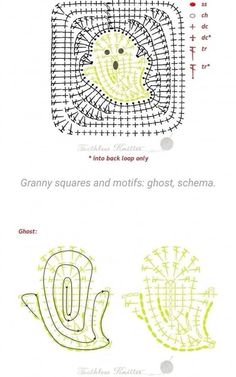 two different types of crochet patterns