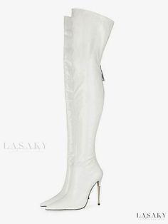 Lasaky - Premium Womens Thigh High Heel Boots: Exquisite Patent Leather Finish in Vibrant Hues Thigh High Heel Boots, Heel Boots For Women, Thigh High Heels, Leather Thigh High Boots, Pu Boots, Thigh High Boots Heels, Womens Chunky Heels, Womens Stilettos, Leather Finish