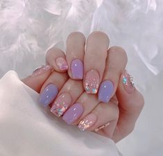 Elegant Touch Nails, Gold Acrylic Nails, Elegance Dress, Purple Acrylic Nails, Punk Nails, Spring Nail Designs, Cute Nail Art Designs, Glow Nails