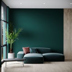 Room Accent Wall Ideas Paint Colors, Luxury Wall Color, Living Room Accent Wall Paint Colors, Green Wall Paint Design, Behr Living Room Paint, Emerald Green Accent Wall Living Room, Japandi Library, Accent Walls In Living Room Ideas Paint, Green Accent Wall Living Room