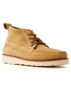 Easymoc Huckberry x Easymoc Scout Boot - Toast | Chukka Boots | Huckberry Suede Boots With Vibram Sole And Moc Toe, Suede Boots With Moc Toe And Leather Sole, Rugged Suede Lace-up Boots With Moc Toe, Fall Moc Toe Desert Boots With Vibram Sole, Fall Desert Boots With Vibram Sole And Moc Toe, Suede Moc Toe Work Boots With Vibram Sole, Suede Moc Toe Boots With Leather Footbed, Suede Boots With Stitched Sole And Moc Toe, Suede Moc Toe Boots With Stitched Sole