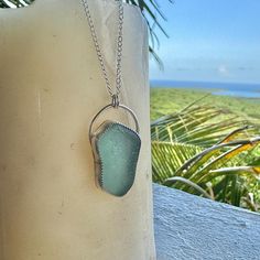 This homemade piece was hand crafted by me from Caribbean sea shells I have found by my home on Vieques island, Puerto Rico. 🇵🇷 Each piece is hand selected and uniquely wrapped to compliment the find. I beach-comb most days while my partner is out surfing.  fine silver bezel soldered onto sterling silver delicately wrapped around sea glass, on an 18 in sterling silver chain Take a piece if Vieques Puerto Rico home with you or give a heartfelt gift to a fellow beach lover🏝 Unique Recycled Glass Beach Necklace, Unique Recycled Glass Necklaces For Beach, Turquoise Sea Glass Necklace For Beach, Turquoise Hand Wrapped Beach Necklace, Turquoise Hand Wrapped Necklace For Beach, Turquoise Hand Wrapped Necklaces For Beach, Unique Recycled Glass Beach Jewelry, Bohemian Recycled Glass Necklaces For Beach, Unique Recycled Glass Jewelry For Beach