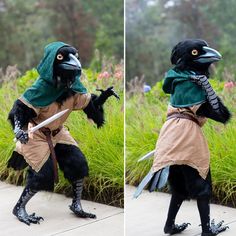 Sunset Dragon on Instagram: “Just a cute little birb…gremlin…Kiri! Costume made by me a few years ago. Photos by @yenra 🐦 #kiri #criticalrole #criticalrolecosplay…” Realistic Bird Fursuit, Bird Therian Gear, Kenku Cosplay, Crow Fursuit, Dragon Mask Diy, Kiri Cosplay, Bird Fursuit, Creature Cosplay, Realistic Fursuit