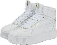 Puma High-top Synthetic Sneakers, White High-top Sneakers With Puma Logo For Sneakerhead Events, White Casual High-top Puma Sneakers, Casual White High-top Puma Sneakers, Casual White High-top Sneakers With Puma Logo, White Puma High-top Sneakers, Mid Sneakers, White Puma, Fitness Lifestyle