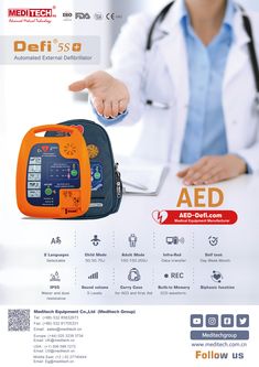 There is a moment between life and death, and between success in rescuing a person with a heart attack and failure... The automatic defibrillator from #Medictech will raise the probability of rescue to 90%. For more information about our Defi5s Series For more Information : Email: mdv@meditech.com.cn WhatsApp: +86188 6395 7305 #AED #defibrillator #meditech #emergency #medical Automated External Defibrillators, Healthcare Technology, Public Places, Devices Design, Medical Technology, Emergency Response, Treat People, Data Transfer