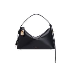 Spring 2024 - Verafied New York Luxury Black Elegant Hobo Bag, Black Hobo Bag With Gold-tone Hardware For Workwear, Elegant Black Smooth Grain Hobo Bag, Luxury Black Smooth Grain Hobo Bag, Elegant Black Hobo Bag With Gold-tone Hardware, Dresser Minimalist, Gold Details, Hobo Bag, All Black